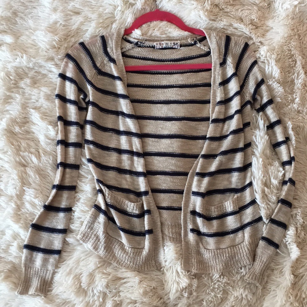 {Pink Republic} Blue and beige striped sweater